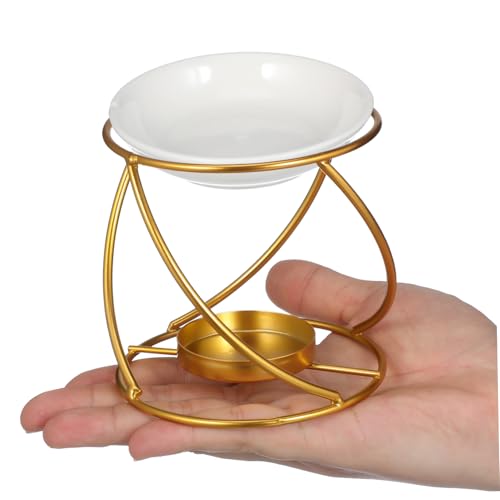 VOSAREA Aromatherapie Duftlampe Wax Melt Teelicht Halter Wohnraumdekoration Goldener Ätherischer Öl Diffusor für Schlafzimmer und Wohnzimmer VOSAREA Aromatherapie Duftlampe Wax Melt Teelicht Halter Wohnraumdekoration Goldener Ätherischer Öl Diffusor für Schlafzimmer und Wohnzimmer von VOSAREA