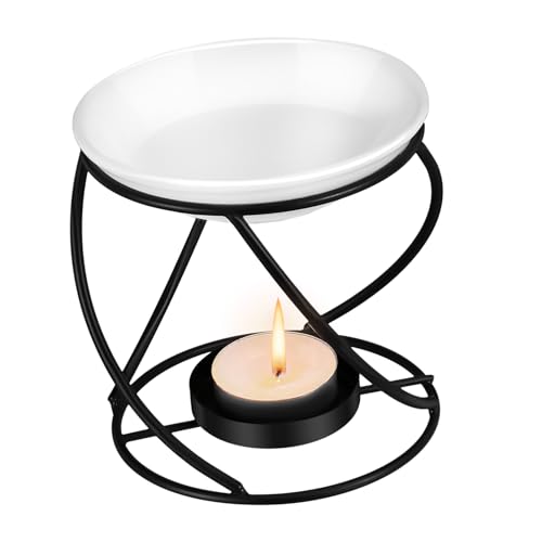 VOSAREA Aromatherapie Öl Wärmer Metall mit Teelicht Eleganter Duftwachs für Zuhause Duftlampe als für Weihnachten und Einweihung Schwarz VOSAREA Aromatherapie Öl Wärmer Metall mit Teelicht Eleganter Duftwachs für Zuhause Duftlampe als für Weihnachten und Einweihung Schwarz von VOSAREA