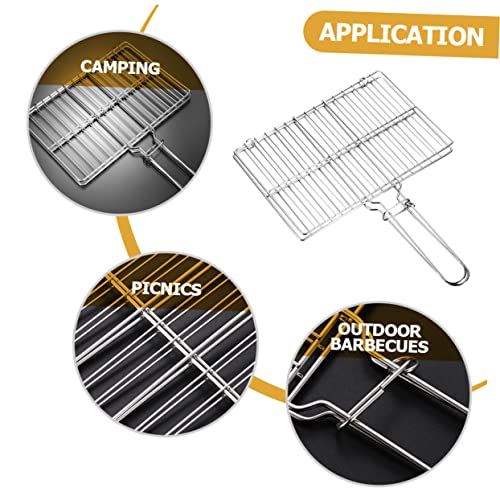 VOSAREA BBQ Grillkorb für Fisch und Gemüse mit Ergonomischem Griff Antihaftbeschichteter Robuster Grillkorb für Gasgrill Elektrogrill und Camping Leicht zu Reinigen und Langlebig von VOSAREA