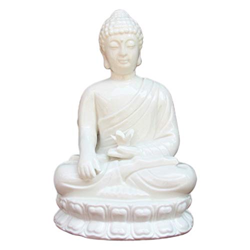 VOSAREA Dekoration Buddha-Statuen Die Das Sitzen Meditiert Antike Dekorative Figur Attraktive Ruhige Buddha-Statue Segnen Nageldekorationen von VOSAREA