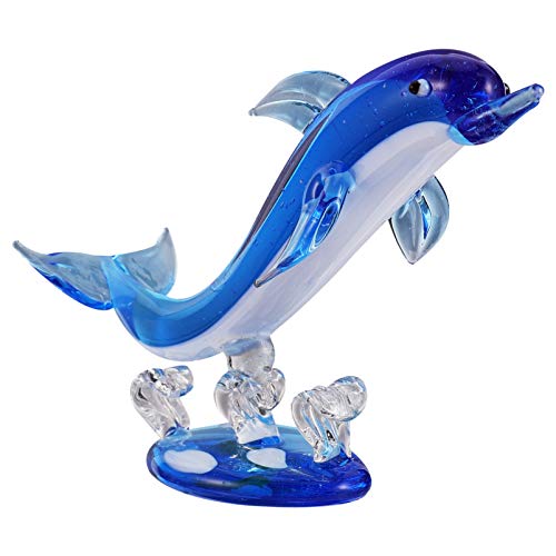 VOSAREA Delphin Figur Statue Kristall Glas Delphin Miniatur Ornament Tierfigur Nautische Meer Strand Deko Figur für Kinder Geburtstag Neujahr Ostern Party Geschenk Tisch Dekoration von VOSAREA