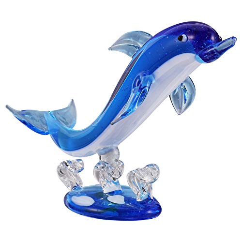 VOSAREA Delphin Figur Statue Kristall Glas Delphin Miniatur Ornament Tierfigur Nautische Meer Strand Deko Figur für Kinder Geburtstag Neujahr Ostern Party Tisch Dekoration von VOSAREA