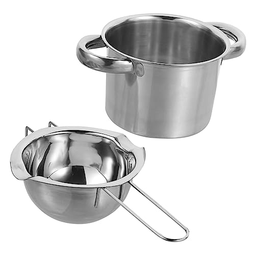 VOSAREA Edelstahl Schokoladen Schmelztopf Mit 600ml Melting Pot Und 16cm Außenkochtopf Ideal Für Butter Kä Und Schokolade Im Wasserbad Zu Hause von VOSAREA