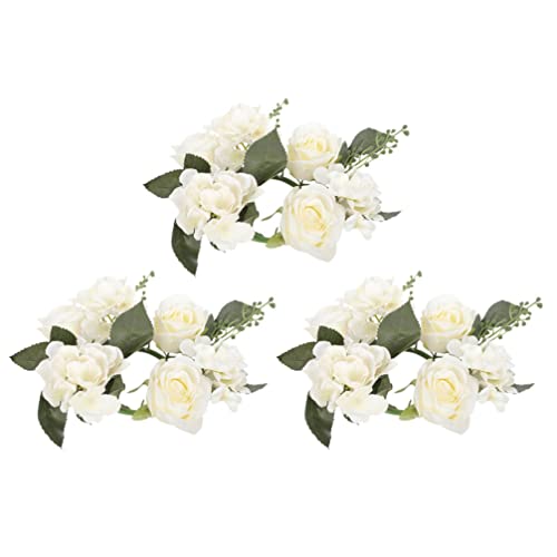 VOSAREA 3st Kerzengirlande Kerzenring Aus Künstlichen Blumen Frühlingskerzenkranz Kerzenringe Kränze Masse Künstliche Kerzenringe Kleine Rose Weiß Eukalyptusblätter Feder Plastik VOSAREA 3st Kerzengirlande Kerzenring Aus Künstlichen Blumen Frühlingskerzenkranz Kerzenringe Kränze Masse Künstliche Kerzenringe Kleine Rose Weiß Eukalyptusblätter Feder Plastik von VOSAREA