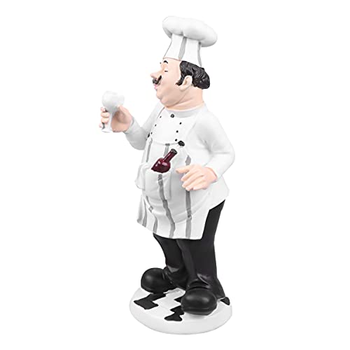 Französische Chef-Figur, Kochkoch, Sammlerstück, Statuen, Kunstharz, Küchenchef, Heimdekoration, Tischdekoration für Landhaus-Dekor (Toastkoch) von VOSAREA