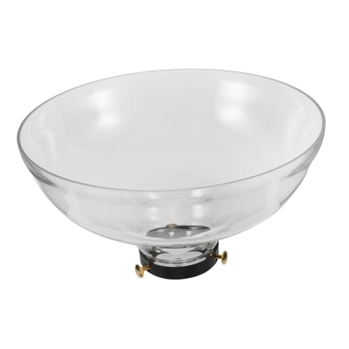 VOSAREA Handgefertigter Hitzebeständiger Trichter Lampenschirm aus Borosilikatglas mit Retainer Hoop für und Tischleuchten Vintage Elektroplattierung von VOSAREA