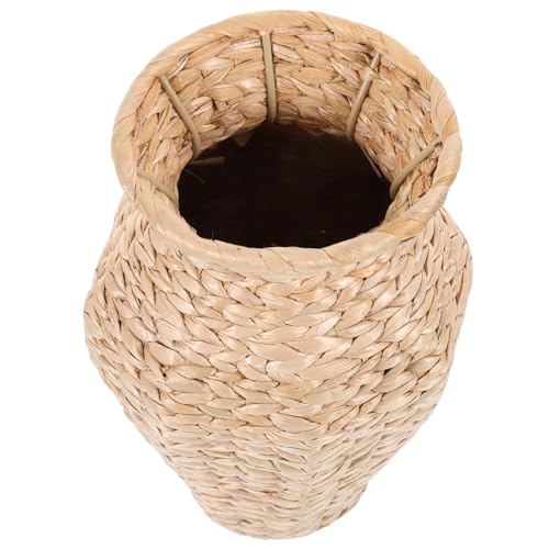 VOSAREA 1stück Rustikale Geflochtene Vase Für Blumenarrangements Handgefertigte Deko-vase Aus Natürlichem Material Für Tischdekoration Und Vintage-Hochzeiten von VOSAREA