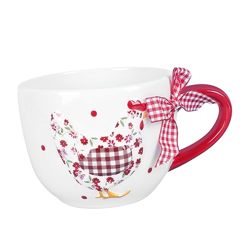 VOSAREA Keramik Kaffeetasse Schöne Teetasse Dreidimensional Geprägtes Geschirr für Heiße und Kalte Getränke für Büro und Zuhause von VOSAREA