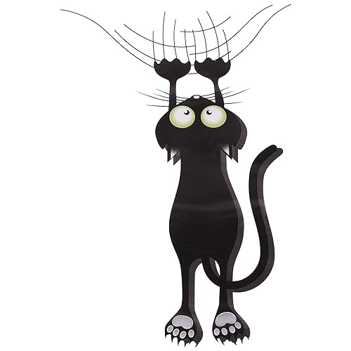 VOSAREA Autoaufkleber Katze Schwarz, Lustige Autoaufkleber Tiere Katze Kratzer Auto Aufkleber Fenstersticker Deko Katzenaufkleber für Auto Dekoration Motorrad von VOSAREA