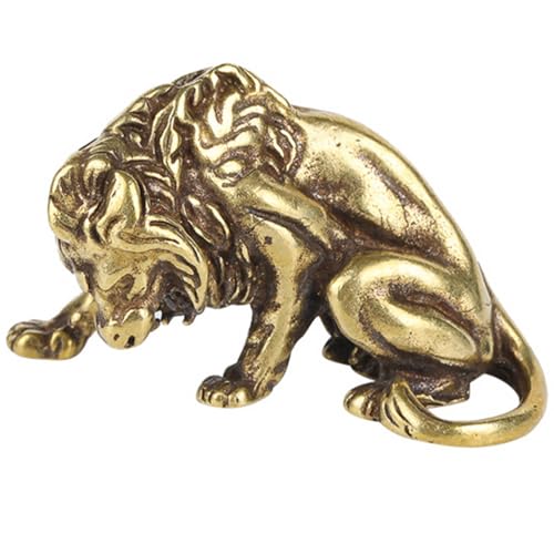 VOSAREA Messing Figur, Mini Messing Löwe Figuren Gold Messing Statue Löwe Feng Shui Deko Klein Löwe Sammlerfiguren für Home Tisch VOSAREA Messing Figur, Mini Messing Löwe Figuren Gold Messing Statue Löwe Feng Shui Deko Klein Löwe Sammlerfiguren für Home Tisch von VOSAREA