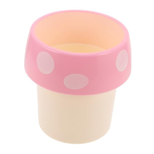 VOSAREA Mini Desktop Müllbehälter Pilzform Multifunktionaler Schreibtisch Abfalleimer ohne Deckel Süßer Stiftehalter und Makeup Pinsel Organizer Platzsparend für Büro Kinderzimmer Zuhause von VOSAREA