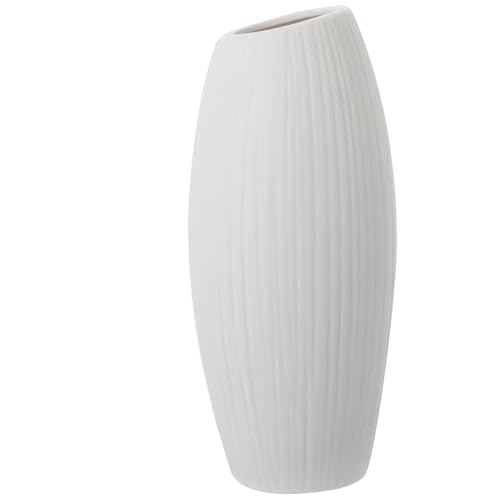 VOSAREA Vase Weiß, Keramik Blumenvase Modern Vase Deko Ideal zur Pampasgras, Rosen, Trockenblumen & Frische Blumen von VOSAREA