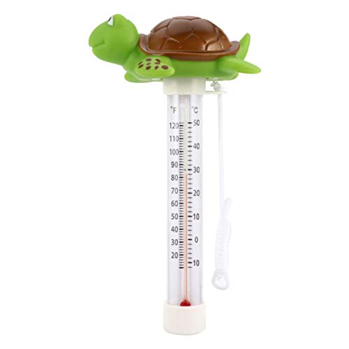 Vosarea Pool Schwimmende Thermometer Schwimmbad Schildkröte Figur Baby Badethermometer Poolthermometer Teichthermometer für Badewanne Badewasser Teich Spa von VOSAREA