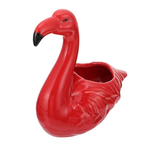 VOSAREA Keramik Sukkulenten Topf Klein: Flamingo geformt Keramik Blumentopf kleine Sukkulenten Töpfe für Kakteen, Mini Pflanzen, Sukkulent - Desktop Pflanze Übertöpfe, 15x14 cm VOSAREA Keramik Sukkulenten Topf Klein: Flamingo geformt Keramik Blumentopf kleine Sukkulenten Töpfe für Kakteen, Mini Pflanzen, Sukkulent - Desktop Pflanze Übertöpfe, 15x14 cm von VOSAREA