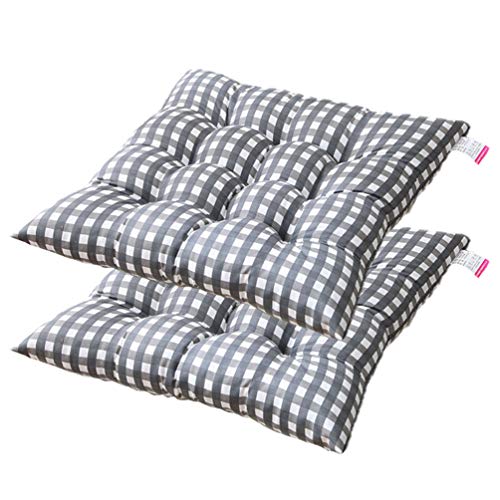 VOSAREA Trendiger Teppich Rutschfester Teppich 2 stücke Platz sitzkissen Plaid stuhlhussen weichen Stuhl Pads für Home Office Restaurant 40 cm (grau) Waschbare Teppiche von VOSAREA