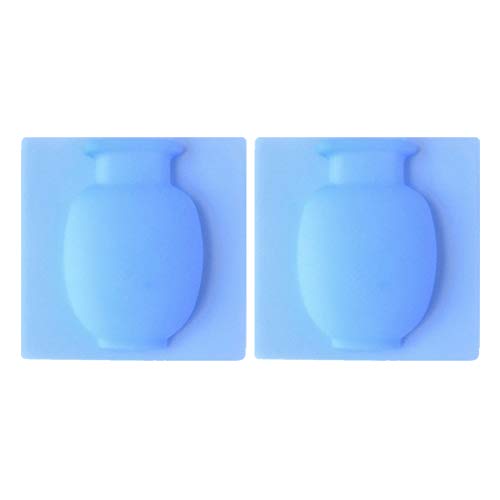 VOSAREA 2st Silikon-kühlschrankmagnete Blumenstäbchen Vase Wandhalterung Vase Ornament Selbstklebende Vase Windows Blumenvase Abnehmbare Silikonvasen Blumenvasenaufkleber Container von VOSAREA