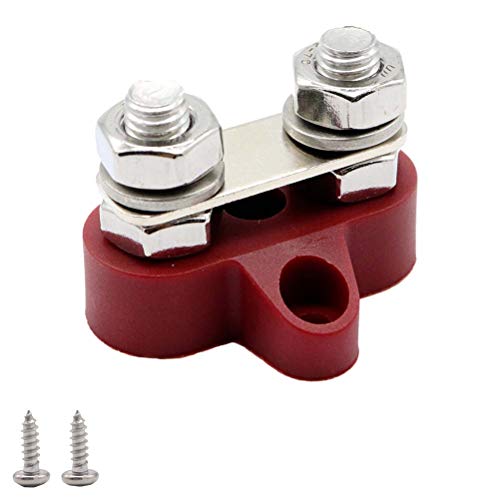 Vosarea M8 48V Dual Terminal Stud Hochleistungsverteilerblock für PKW (rot) von VOSAREA