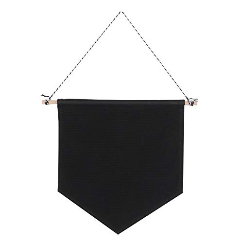 Vosarea Pin Display Wimpel Banner Emaille Revers Pin Badge Flagge Plain Blank Leinwand Wand Banner (Schwarz/S) von VOSAREA