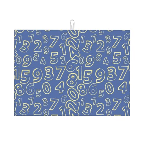 Abtropfmatte, Mikrofaser, große Abtropfmatte für Küchentheke, super saugfähig, Abtropfmatte, blaue Mathematikzahl, Abtropfmatte, 45,7 x 61 cm, leicht zu reinigen Abtropfmatte, Mikrofaser, große Abtropfmatte für Küchentheke, super saugfähig, Abtropfmatte, blaue Mathematikzahl, Abtropfmatte, 45,7 x 61 cm, leicht zu reinigen von VOSERY