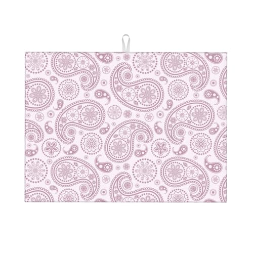 Abtropfmatte, Mikrofaser, große Abtropfmatte für Küchentheke, super saugfähig, Geschirr-Abtropfmatte, Mauve Paisley Geschirrabtropfmatte, 45,7 x 61 cm, leicht zu reinigen Abtropfmatte, Mikrofaser, große Abtropfmatte für Küchentheke, super saugfähig, Geschirr-Abtropfmatte, Mauve Paisley Geschirrabtropfmatte, 45,7 x 61 cm, leicht zu reinigen von VOSERY