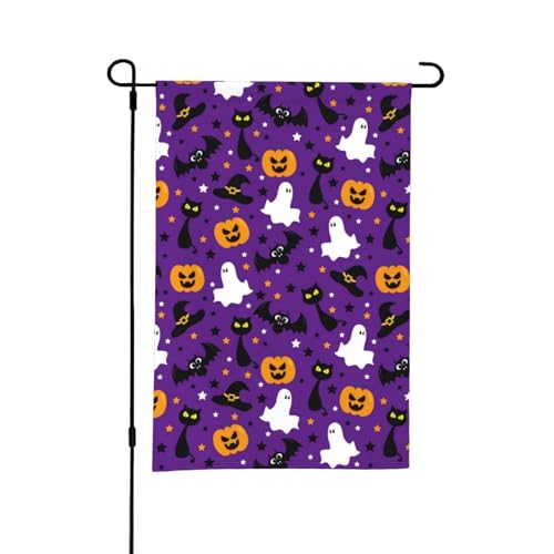 Halloween-Gartenflagge – Halloween-Gartenflaggen, 30,5 x 45,7 cm, doppelseitig, kleine Gartenflaggen, Hofflaggen für draußen, Halloween-Dekoration, Outdoor-Dekoration Halloween-Gartenflagge – Halloween-Gartenflaggen, 30,5 x 45,7 cm, doppelseitig, kleine Gartenflaggen, Hofflaggen für draußen, Halloween-Dekoration, Outdoor-Dekoration von VOSERY