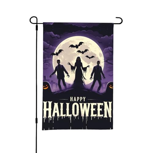 Halloween-Gartenflagge – Halloween-Gartenflaggen, 30,5 x 45,7 cm, doppelseitig, kleine Gartenflaggen, Hofflaggen für draußen, Halloween-Dekoration, Outdoor-Dekoration Halloween-Gartenflagge – Halloween-Gartenflaggen, 30,5 x 45,7 cm, doppelseitig, kleine Gartenflaggen, Hofflaggen für draußen, Halloween-Dekoration, Outdoor-Dekoration von VOSERY