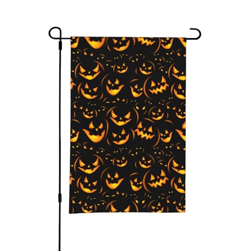 Halloween-Gartenflagge – Halloween-Kürbis-Muster, Gartenflaggen, 30,5 x 45,7 cm, doppelseitig, kleine Gartenflaggen für draußen, Halloween-Dekoration, Outdoor-Dekoration Halloween-Gartenflagge – Halloween-Kürbis-Muster, Gartenflaggen, 30,5 x 45,7 cm, doppelseitig, kleine Gartenflaggen für draußen, Halloween-Dekoration, Outdoor-Dekoration von VOSERY