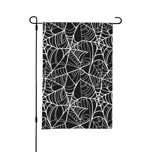 Halloween-Gartenflagge – Halloween-Spinnennetz-Druck, Gartenflaggen, 30,5 x 45,7 cm, doppelseitig, kleine Gartenflaggen für draußen, Halloween-Dekoration, Outdoor-Dekoration Halloween-Gartenflagge – Halloween-Spinnennetz-Druck, Gartenflaggen, 30,5 x 45,7 cm, doppelseitig, kleine Gartenflaggen für draußen, Halloween-Dekoration, Outdoor-Dekoration von VOSERY
