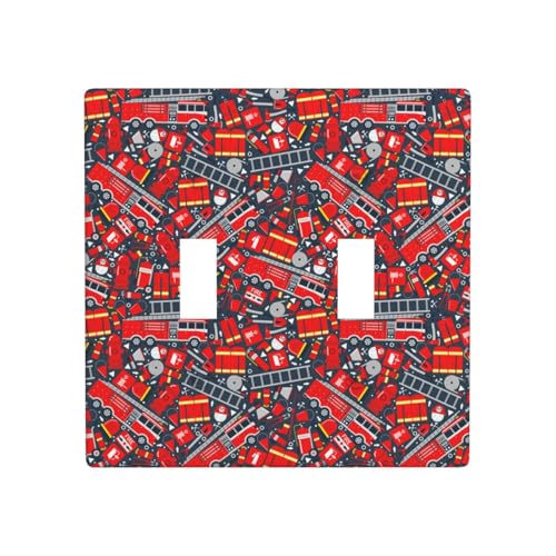 Kipp-Lichtschalter-Abdeckplatte, 2-Gang-Wandplatten, Standardgröße 11,4 x 11,4 cm, Feuerzeichen, Doppel-Lichtschalter-Abdeckplatte, dekorativ, Steckdosenabdeckungen, Wandplatte Kipp-Lichtschalter-Abdeckplatte, 2-Gang-Wandplatten, Standardgröße 11,4 x 11,4 cm, Feuerzeichen, Doppel-Lichtschalter-Abdeckplatte, dekorativ, Steckdosenabdeckungen, Wandplatte von VOSERY