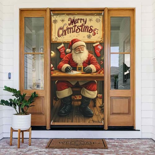 Merry Christmas No.103 Türabdeckungen Dekorativ - Indoor Outdoor Tür Banner Dekorationen Weihnachtsdekorationen von VOSERY