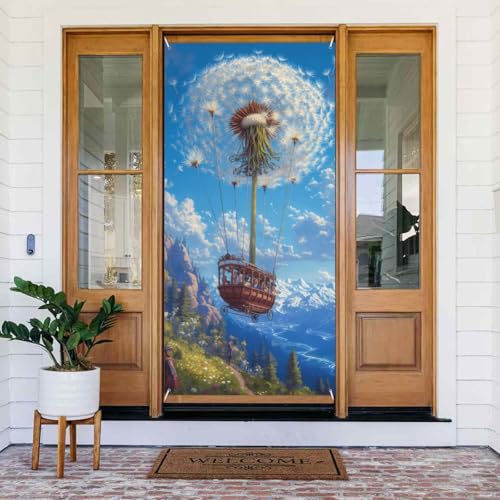 Pusteblume Heißluftballon Türabdeckungen Dekorativ - Indoor Outdoor Tür Banner Dekorationen Frühling Sommer Herbst Winter Halloween Weihnachtsdekorationen Pusteblume Heißluftballon Türabdeckungen Dekorativ - Indoor Outdoor Tür Banner Dekorationen Frühling Sommer Herbst Winter Halloween Weihnachtsdekorationen von VOSERY