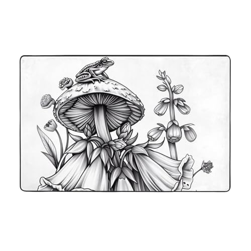 Teppiche für Wohnzimmer, Schlafzimmer, 7,6 x 12,7 cm, weicher Überwurf, waschbar, rutschfest, einfarbig, botanische Illustration, Innen-Bodenteppich, Schlafzimmerdekoration, ästhetisch, 152,4 x 99,1 Teppiche für Wohnzimmer, Schlafzimmer, 7,6 x 12,7 cm, weicher Überwurf, waschbar, rutschfest, einfarbig, botanische Illustration, Innen-Bodenteppich, Schlafzimmerdekoration, ästhetisch, 152,4 x 99,1 von VOSERY