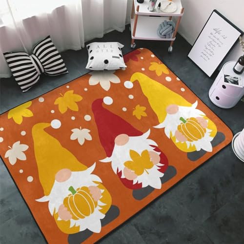 Teppiche für Wohnzimmer, Schlafzimmer, Happy Thanksgiving Drei Zwerge, weicher Überwurf, waschbar, 7,6 x 12,7 cm, rutschfester Teppich, Innen-Bodenteppich, Schlafzimmerdekoration, ästhetisch von VOSERY
