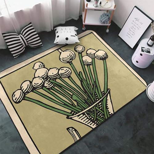 Teppiche für Wohnzimmer, Schlafzimmer, Vintage-Knoblauchbrot-Illustration, weicher Überwurf, waschbar, 7,6 x 12,7 cm, rutschfester Teppich, Innen-Bodenteppich, Schlafzimmerdekoration, ästhetisch Teppiche für Wohnzimmer, Schlafzimmer, Vintage-Knoblauchbrot-Illustration, weicher Überwurf, waschbar, 7,6 x 12,7 cm, rutschfester Teppich, Innen-Bodenteppich, Schlafzimmerdekoration, ästhetisch von VOSERY