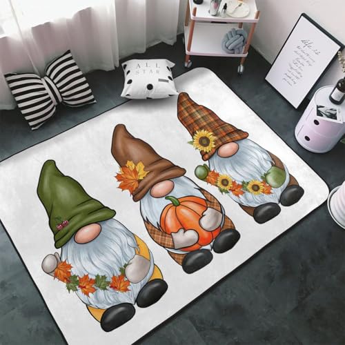Teppiche für Wohnzimmer, Schlafzimmer, Zwerge im Herbst, weicher Überwurf, waschbar, 7,6 x 12,7 cm, rutschfester Teppich, Innen-Bodenteppich, Schlafzimmerdekoration, ästhetisch von VOSERY