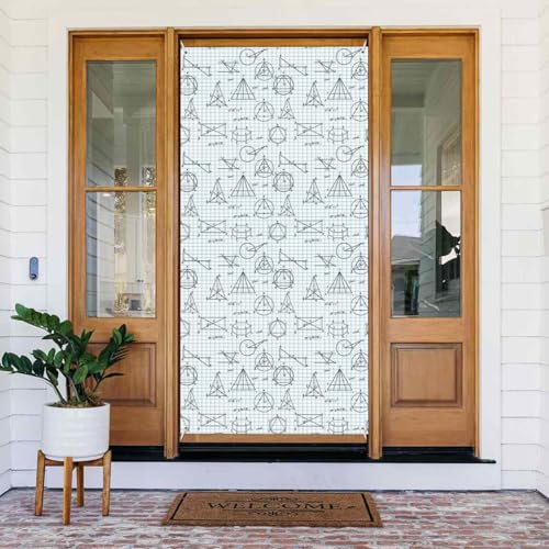 Türabdeckungen mit Mathematik-Gleichung, dekorativ, für Innen- und Außenbereich, Frühling/Sommer/Herbst/Winter, Halloween-Weihnachtsdekoration von VOSERY