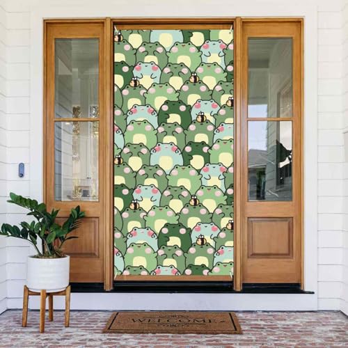 Türabdeckungen mit scheuem Frosch, dekorativ, für Innen- und Außenbereich, Frühling/Sommer/Herbst/Winter, Halloween-Weihnachtsdekorationen von VOSERY