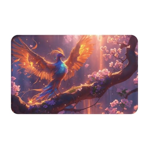 VOSERY Badezimmerteppich, 76,2 x 50,8 cm, weich, saugfähig, rutschfest, maschinenwaschbar, Fantasy-Vogel-Illustration, Badematte, Duschvorleger für Badezimmer VOSERY Badezimmerteppich, 76,2 x 50,8 cm, weich, saugfähig, rutschfest, maschinenwaschbar, Fantasy-Vogel-Illustration, Badematte, Duschvorleger für Badezimmer von VOSERY