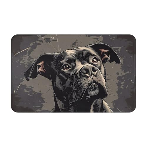 VOSERY Badezimmerteppich, 76,2 x 50,8 cm, weich, saugfähig, rutschfest, maschinenwaschbar, Vintage-Hunde-Illustration, Badematte, Duschvorleger für Badezimmer VOSERY Badezimmerteppich, 76,2 x 50,8 cm, weich, saugfähig, rutschfest, maschinenwaschbar, Vintage-Hunde-Illustration, Badematte, Duschvorleger für Badezimmer von VOSERY