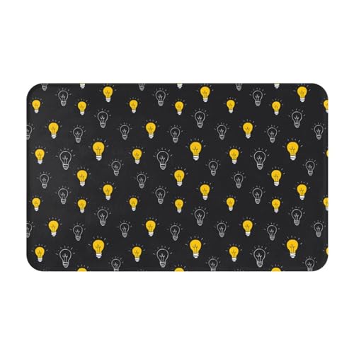 VOSERY Blaue Badematte mit Spot-Muster, 76,2 x 50,8 cm, weich, saugfähig, rutschfest, maschinenwaschbar, Duschmatte für Badezimmer von VOSERY