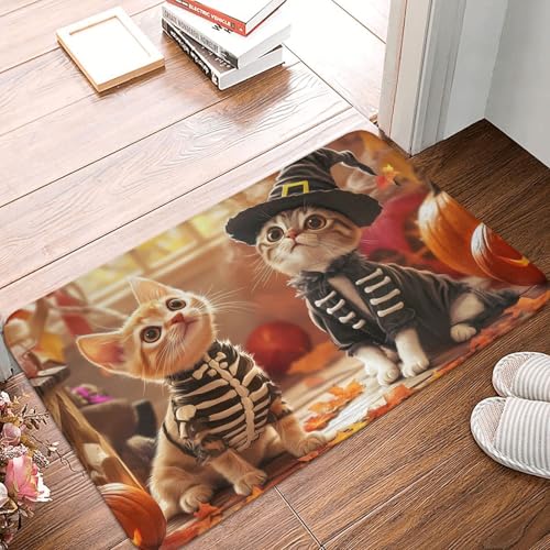 VOSERY Fußmatte für den Innen- und Außenbereich, Halloween, niedliche Katze und Hund, leicht zu reinigen, 40,6 x 61 cm, Ganzjahres-Fußmatte, Außeneingang, Terrassenteppich VOSERY Fußmatte für den Innen- und Außenbereich, Halloween, niedliche Katze und Hund, leicht zu reinigen, 40,6 x 61 cm, Ganzjahres-Fußmatte, Außeneingang, Terrassenteppich von VOSERY