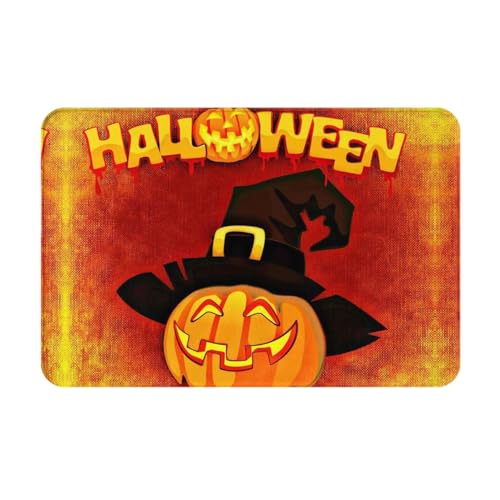 VOSERY Fußmatte für den Innen- und Außenbereich, Halloween-Kürbis-Hut, leicht zu reinigen, 40,6 x 61 cm, Ganzjahres-Fußmatte, für den Außenbereich, Eingang, Terrassenteppich VOSERY Fußmatte für den Innen- und Außenbereich, Halloween-Kürbis-Hut, leicht zu reinigen, 40,6 x 61 cm, Ganzjahres-Fußmatte, für den Außenbereich, Eingang, Terrassenteppich von VOSERY