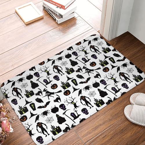 VOSERY Fußmatte für den Innen- und Außenbereich, Halloween-Kürbis-Schwarz, leicht zu reinigen, 40,6 x 61 cm, Ganzjahres-Fußmatte, für den Außenbereich, Eingang, Terrassenteppich VOSERY Fußmatte für den Innen- und Außenbereich, Halloween-Kürbis-Schwarz, leicht zu reinigen, 40,6 x 61 cm, Ganzjahres-Fußmatte, für den Außenbereich, Eingang, Terrassenteppich von VOSERY