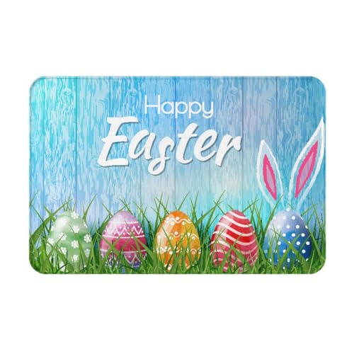 VOSERY Fußmatte für den Innen- und Außenbereich – Frohe Ostern (2), leicht zu reinigen, 40,6 x 61 cm, Ganzjahres-Fußmatte, für den Außenbereich, Eingang, Terrassenteppich von VOSERY