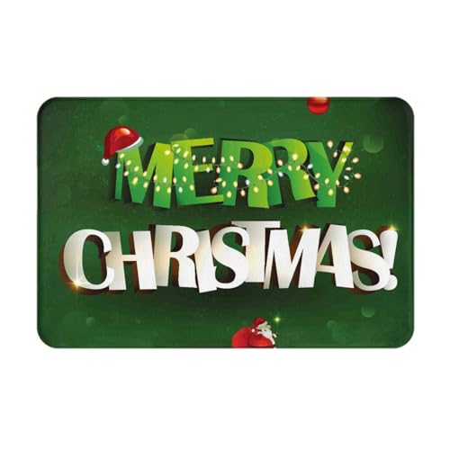 VOSERY Fußmatte für den Innen- und Außenbereich – Frohe Weihnachten und Weihnachtsmann mit Geschenken, leicht zu reinigen, 40,6 x 61 cm, Ganzjahres-Fußmatte, Außeneingang, Terrassenteppich VOSERY Fußmatte für den Innen- und Außenbereich – Frohe Weihnachten und Weihnachtsmann mit Geschenken, leicht zu reinigen, 40,6 x 61 cm, Ganzjahres-Fußmatte, Außeneingang, Terrassenteppich von VOSERY