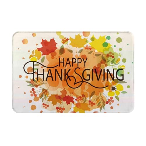 VOSERY Fußmatte für den Innen- und Außenbereich – Happy Thanksgiving Haustürmatte, leicht zu reinigen, 40,6 x 61 cm, Ganzjahres-Fußmatte, Außeneingang, Terrassenteppich VOSERY Fußmatte für den Innen- und Außenbereich – Happy Thanksgiving Haustürmatte, leicht zu reinigen, 40,6 x 61 cm, Ganzjahres-Fußmatte, Außeneingang, Terrassenteppich von VOSERY