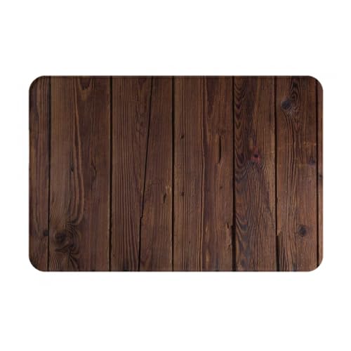 VOSERY Fußmatte für den Innen- und Außenbereich – Vintage-Holz-Türmatte, leicht zu reinigen, 40,6 x 61 cm, Ganzjahres-Fußmatte, für den Außenbereich, Eingang, Terrassenteppich von VOSERY