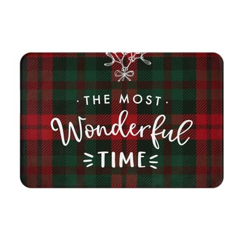 VOSERY Fußmatte für den Innen- und Außenbereich – Wonderful Time Christmas Haustürmatte, leicht zu reinigen, 40,6 x 61 cm, Ganzjahres-Fußmatte, für den Außenbereich, Eingang, Terrassenteppich VOSERY Fußmatte für den Innen- und Außenbereich – Wonderful Time Christmas Haustürmatte, leicht zu reinigen, 40,6 x 61 cm, Ganzjahres-Fußmatte, für den Außenbereich, Eingang, Terrassenteppich von VOSERY