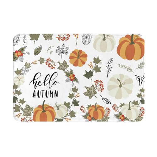 VOSERY Fußmatte für drinnen und draußen, Herbst-Kürbisse, Blätter, Kranz, Haustürmatte, leicht zu reinigen, 40,6 x 61 cm, Ganzjahres-Fußmatte, Außeneingang, Terrassenteppich VOSERY Fußmatte für drinnen und draußen, Herbst-Kürbisse, Blätter, Kranz, Haustürmatte, leicht zu reinigen, 40,6 x 61 cm, Ganzjahres-Fußmatte, Außeneingang, Terrassenteppich von VOSERY