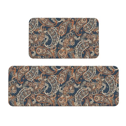 VOSERY Küchenmatten für den Boden, 2-teilig, Paisley-Muster, Nr. 9081, Anti-Ermüdungs-Matten für Küche, Boden, Küchenteppich, rutschfest, waschbar, für Badezimmer, Schlafzimmer, Zuhause VOSERY Küchenmatten für den Boden, 2-teilig, Paisley-Muster, Nr. 9081, Anti-Ermüdungs-Matten für Küche, Boden, Küchenteppich, rutschfest, waschbar, für Badezimmer, Schlafzimmer, Zuhause von VOSERY
